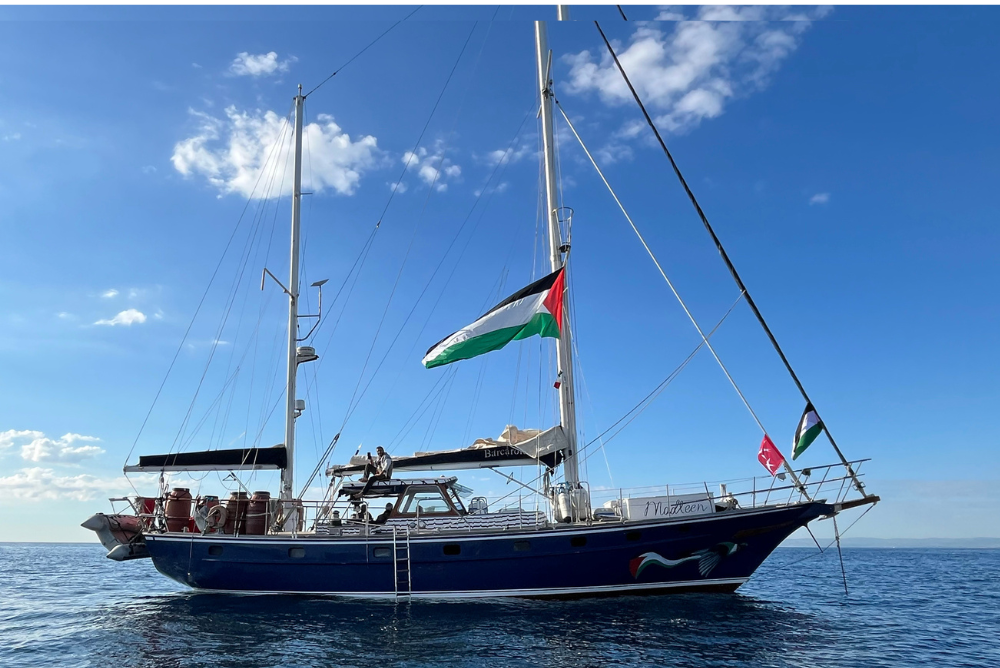 The Madleen before departure. Source: Tan Safi/Freedom Flotilla Coalition 