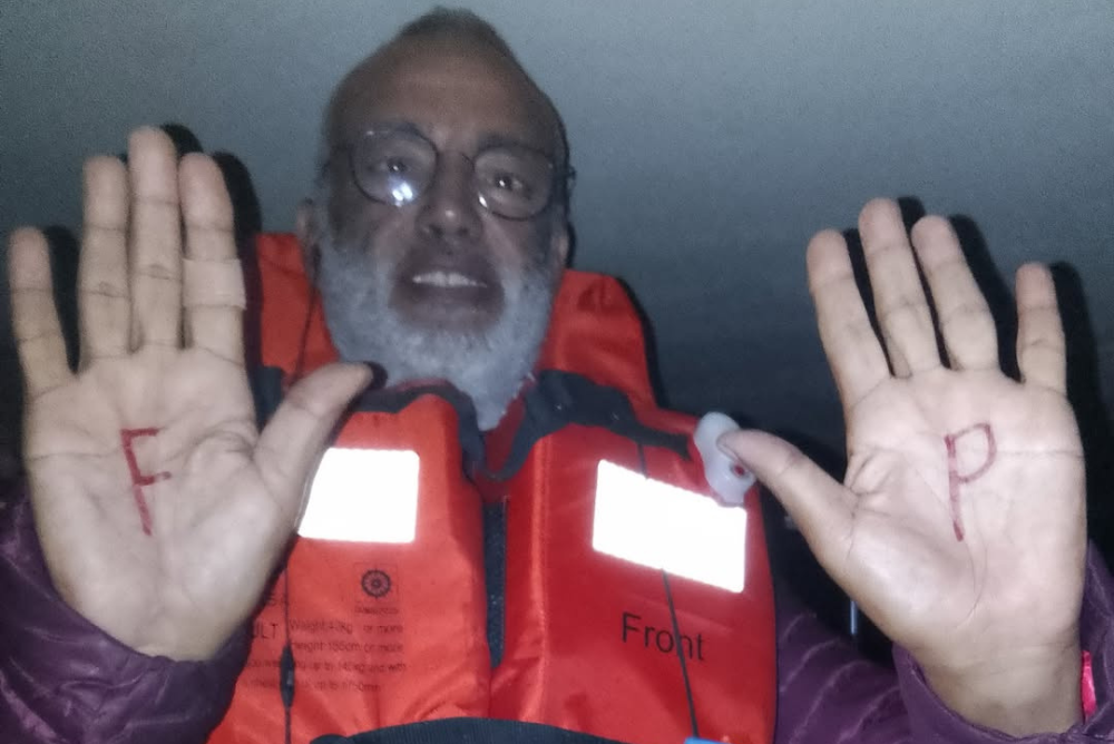 Dr. Aziz Rhali moments before taking into custody