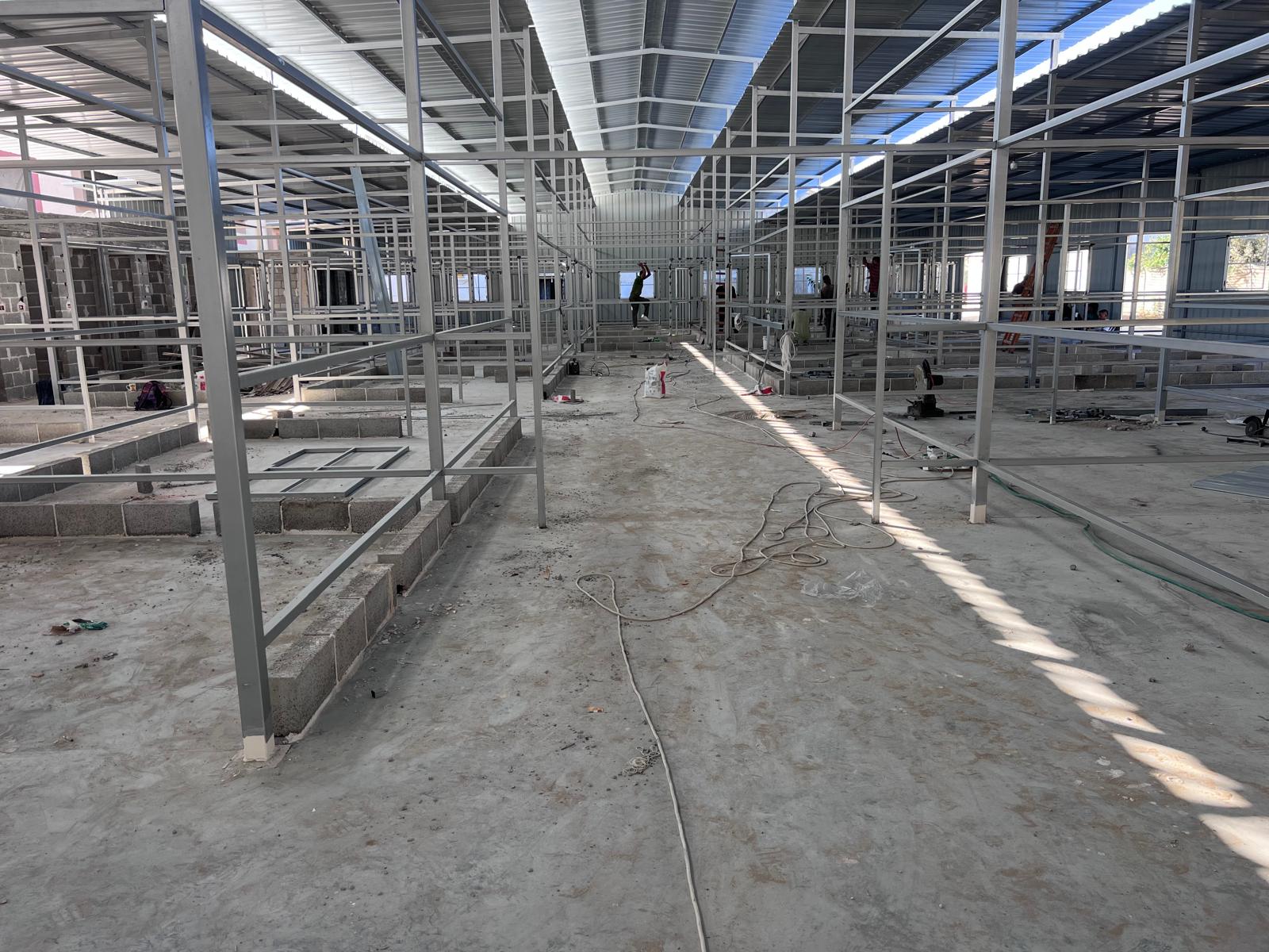 Al-Awda field Hospital under construction