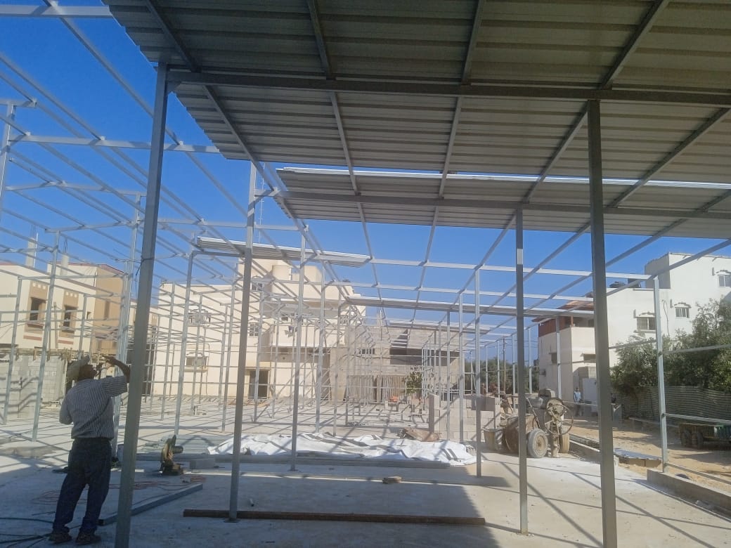 Al-Awda field Hospital under construction