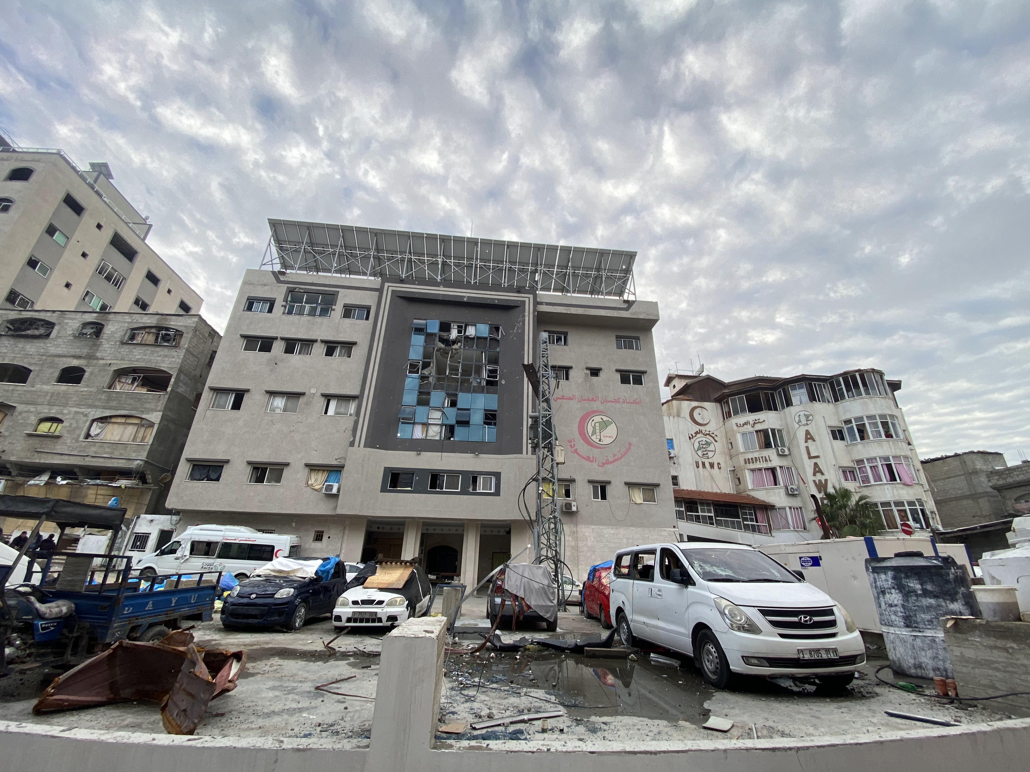 Damage to Al Awda hospital infrastructure