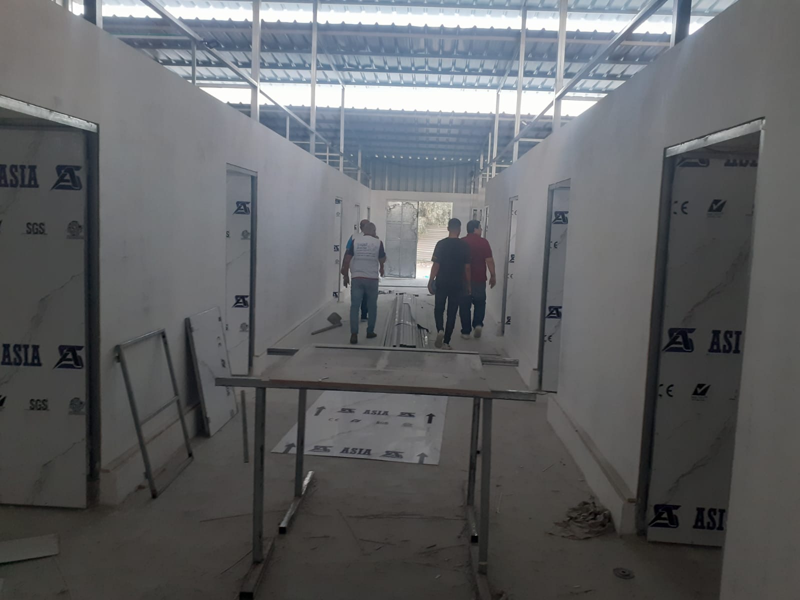 Al-Awda field Hospital under construction