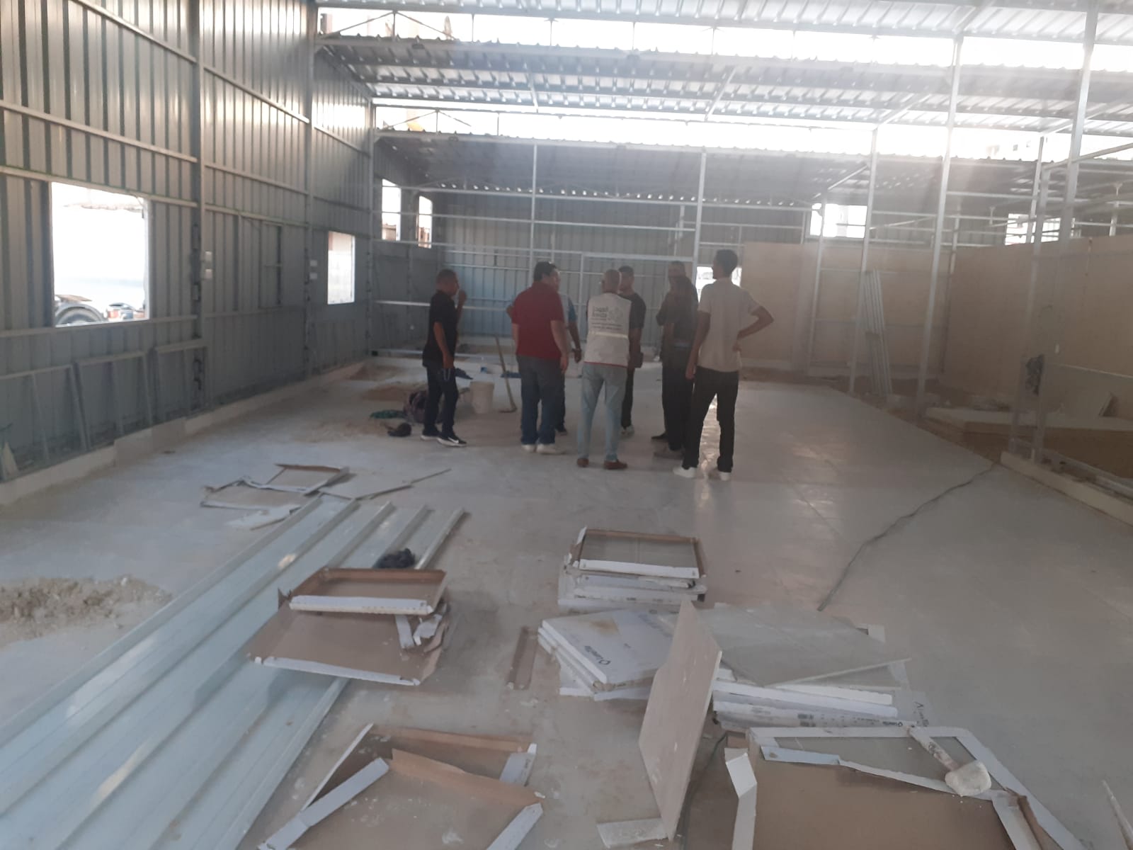 Al-Awda field Hospital under construction